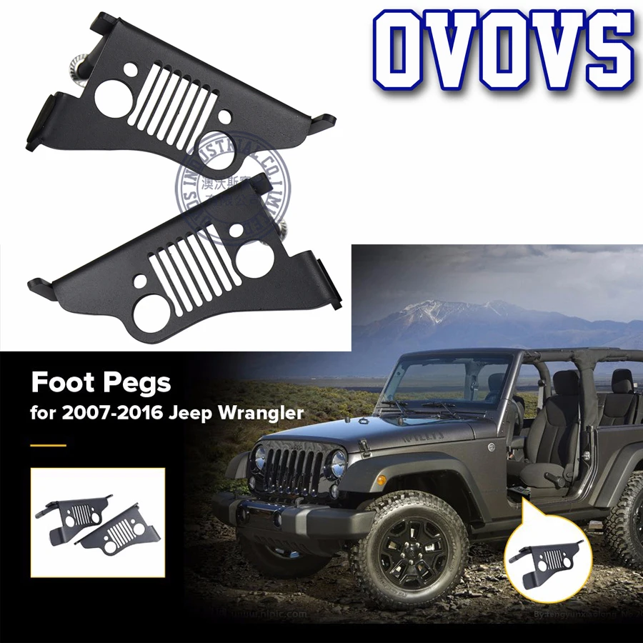 Черные Алюминиевые Стальные Передние Подножки для Jeep Wrangler JK 2007-2016 | Автомобили и