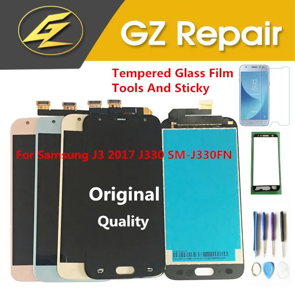 Pаспродажа Оригинальный Для Samsung Galaxy J3 2017 J330 SM J330 J330FN SM J330 SM J330FN ЖК дисплей Дисплей + сенсорный экран Сенсор Стекло планшета с Наборы