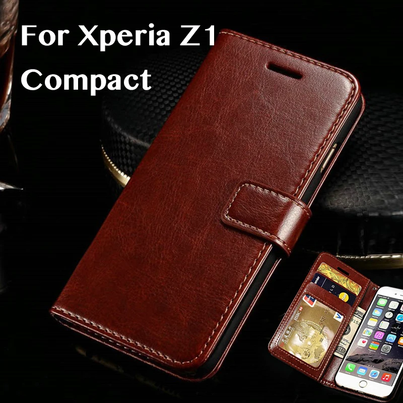 Чехол-книжка для Sony Xperia Z1 Compact деловой чехол Mini кожаный телефона Мягкая