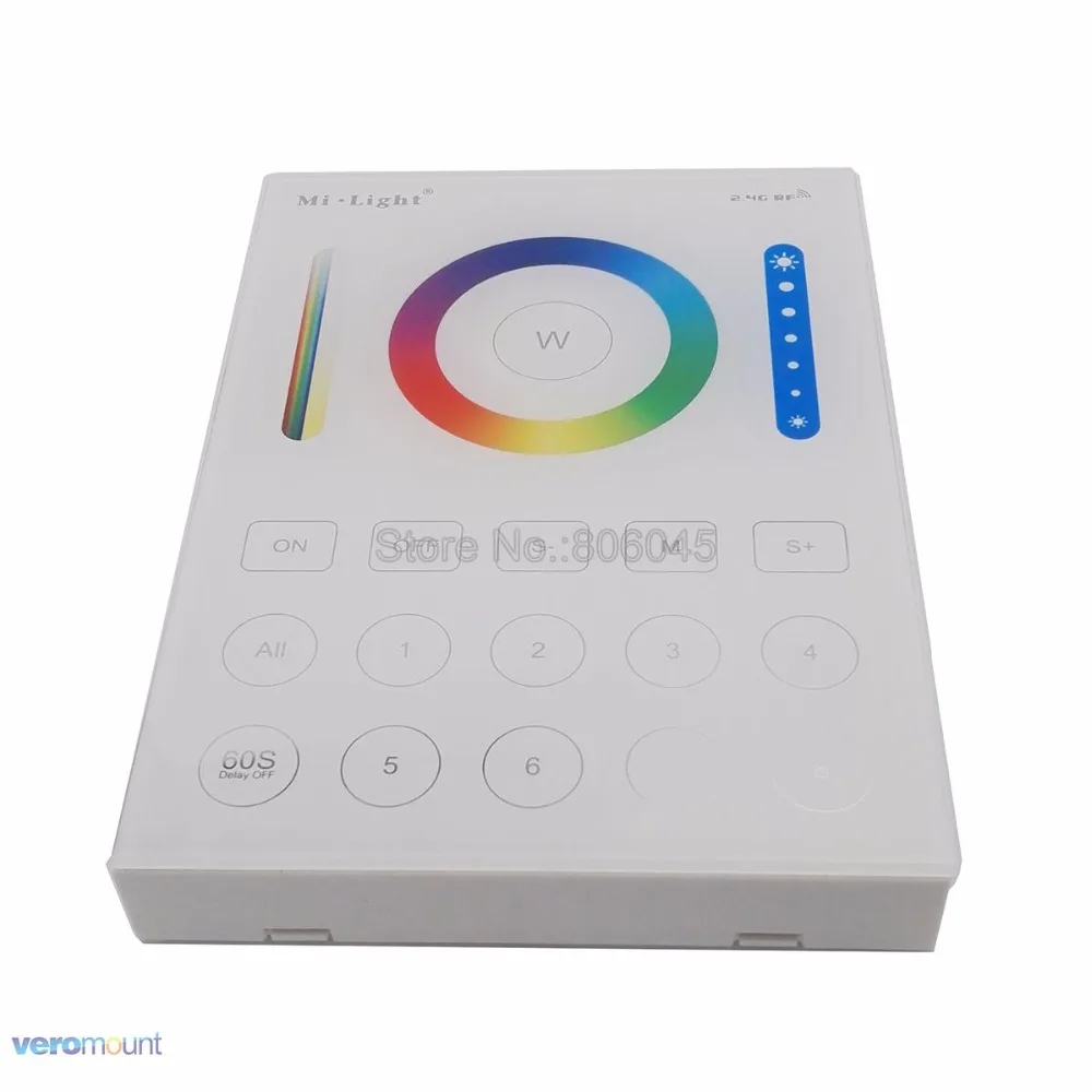 Mi.Light B8 8 Zones Wall Mount Smart RGB+CCT Controller work with LS2 or Milight RGB+CCT Floodlight or RGB+CCT Bulbs AC220V