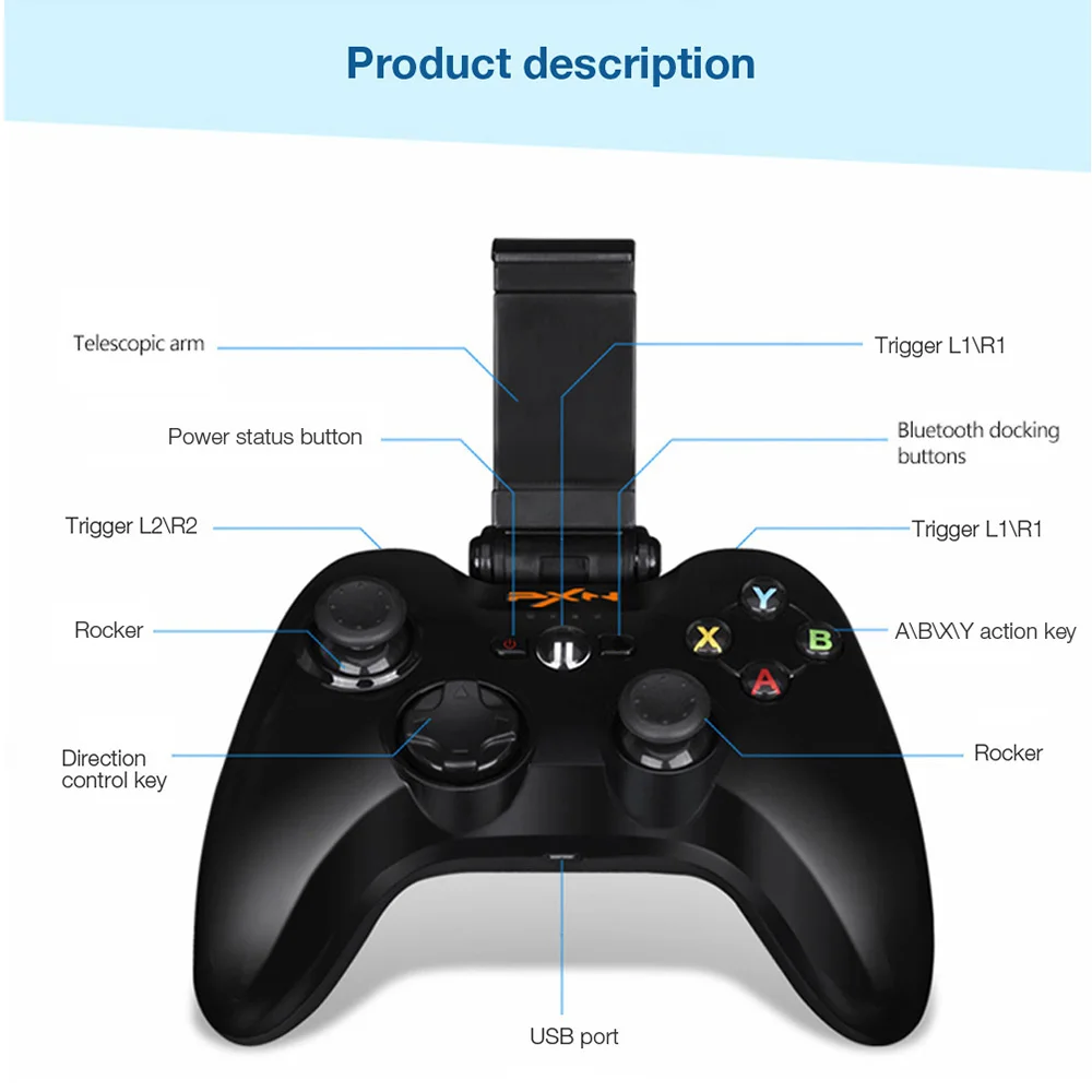 Portable-Joystick-Vibration-Handle-Gamepad-PXN---6603-MFi-Certified-Wireless-Bluetooth-Game-Controller-For-iphoneipadApp-TV (9)