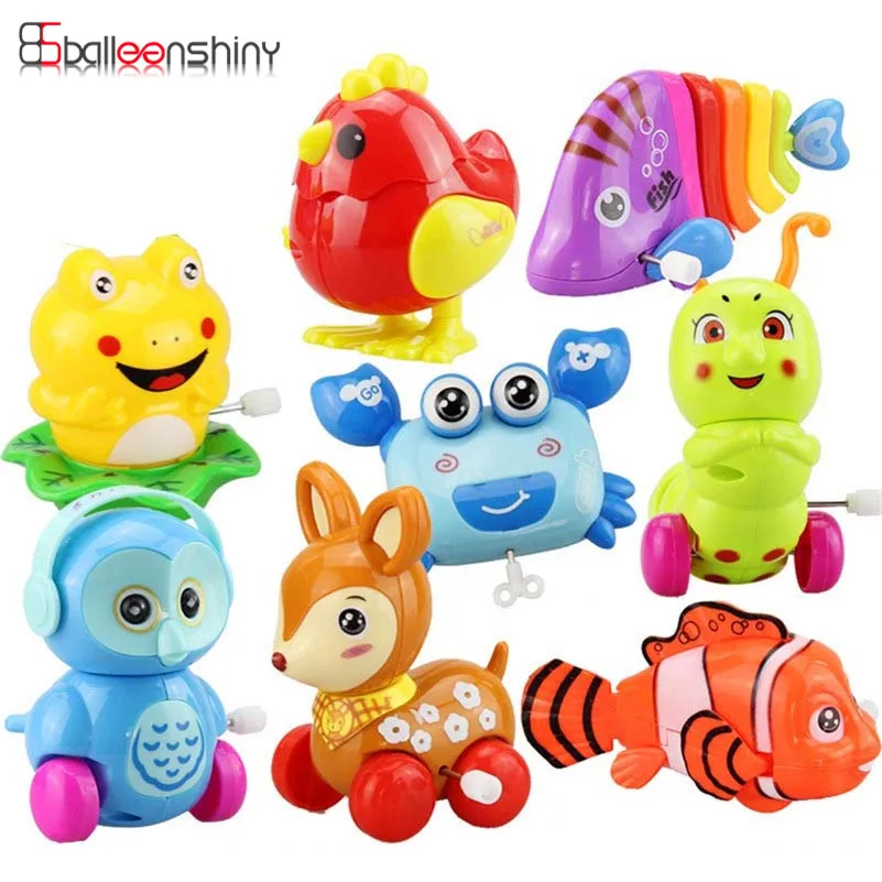 

BalleenShiny Mini Baby Clockwork Spring Toys Kids Developmental Educational Colorful Wind-up Fun Intelligence Toys Random Color