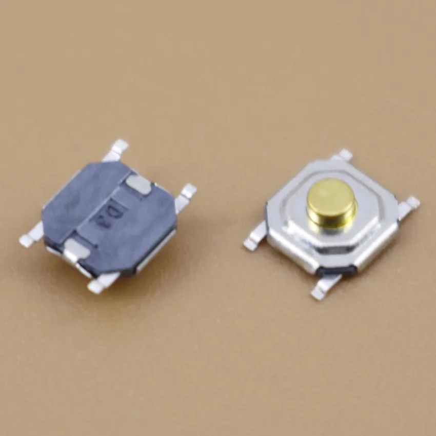 

YuXi 1PCS/LOT 4 * 4 * 2.0MM SMD Tact Switch brass button / copper head 4x4x2