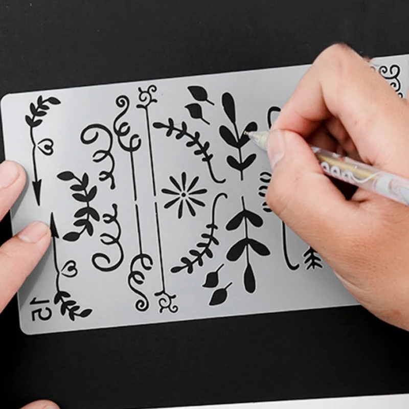 

20 Patterns to Choose Different Painting Stencil DIY Home Planner Scrapbooking Album Craft Art