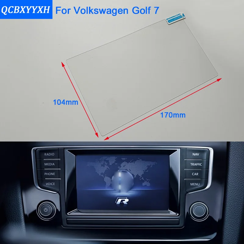 QCBXYYXH For Volkswagen Golf Car Styling GPS Navigation Screen Glass Protective Film Dashboard Display | Автомобили и мотоциклы