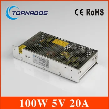 

Free Shipping led driver 5v Output 5V 20A 100W Switching Power Supply Driver For LED Strip light Display AC100V-240V Input