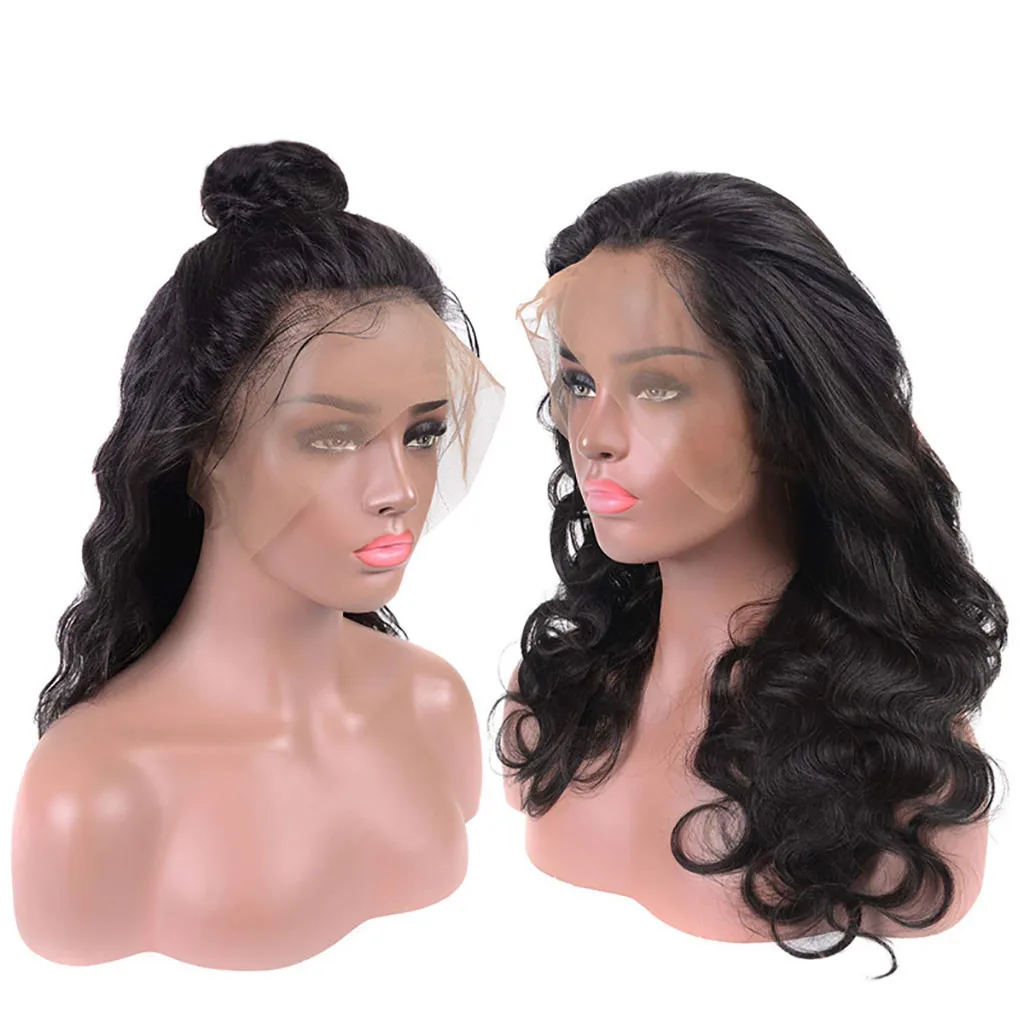 

Factory price 1pc Women Fashion Lady Black Lace Front Long Wave Curly Hair Lace Inner Net Adjustable Wigs Stand 2019 Mar5