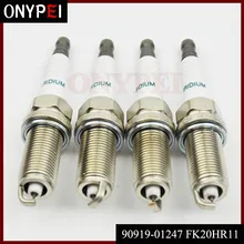 4 шт./лот 90919-01247 FK20HR11 двойные Иридиевые свечи зажигания для Toyota RAV4 Camry Highlander Lexus 9091901247 90919 01247