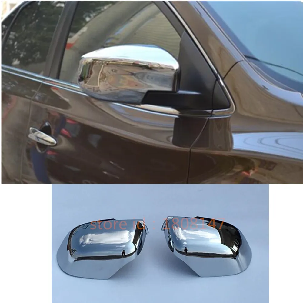 

For Nissan March 2011-2017 Car ABS chrome decoration Rear view Rearview Side glass Mirror Cover trim frame 2pcs