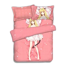 Japanese Anime Bed sheets Bedding Sheet Bedding Sets Comforter Sets Quilt Cover Pillow Case 4PCS nordic baby bedding sets cartoon rabbit cotton baby bedding sets for cribs black white baby quilt case bed sheet baby bedding