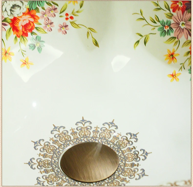 Flower Shape Art wash basin Ceramic Counter Top Wash Basin Bathroom Sinks porcelain sink (3)