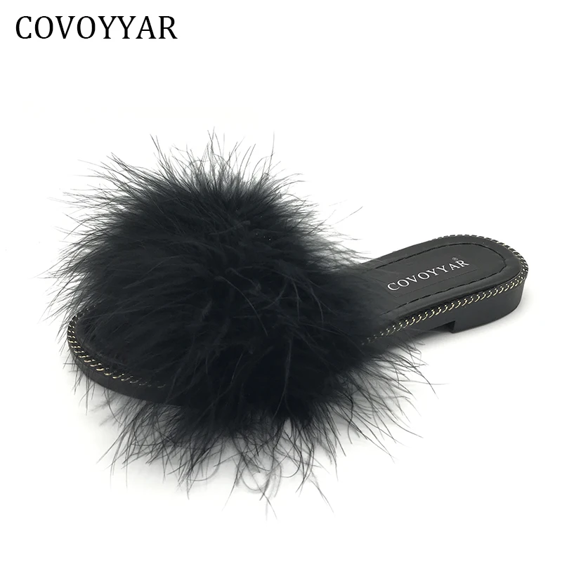 online COVOYYAR Bonito Pele das Mulheres Sandálias Verão 2017 Moda Senhora Plana Chinelos Slides Deslizamento Em Sapatas Das Mulheres Plus Size 40 WSS287