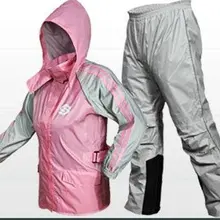 Мотогонок куртки комплект со штанами водонепроницаемые и ветронепроницаемые Костюмы Fit мужской женский зеленый, красный и розовый цвета