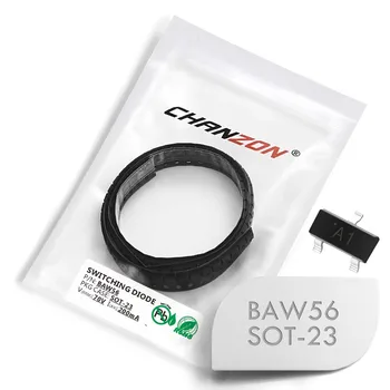 (100 szt ) BAW56 SMD małe diody szybkiego przełączania sygnału 200mA 70 V SOT-23 (SOT-23-3) 200 mA 70 V (oznaczenie A1) tanie i dobre opinie CHANZON CN (pochodzenie) Nowy Other Do montażu powierzchniowego BAW56 (70 V 0 2 Amp) SMT Surfact Mount Component Chips