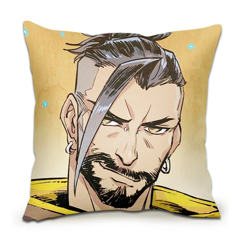 

Amellor 45*45cm anime Game Overwatches Pillow Cushion OW Mercy Symmetra Lucio JunkRat Mei Anime Solf Car pillow Covers case gift