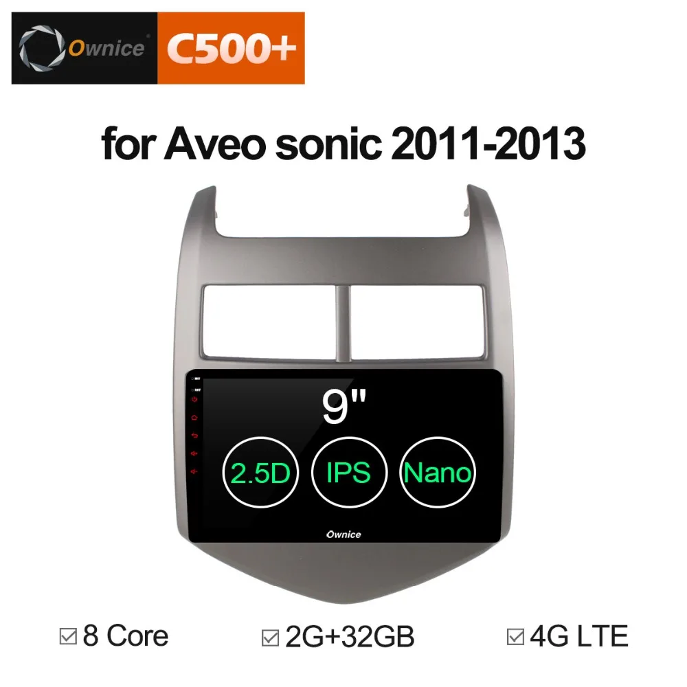 Clearance 9" IPS Octa 8 Core Android 9.0 Car DVD player FOR CHEVROLET AVEO SONIC 2011 2012 2013 Car audio stereo GPS Navi DSP CarPlay ADAS 2