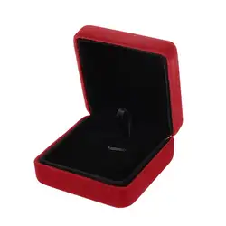 Квадратный бархат ожерелья коробка ювелирных изделий Дисплей чехол для хранения колье коробка для хранения свадебный подарок упаковку