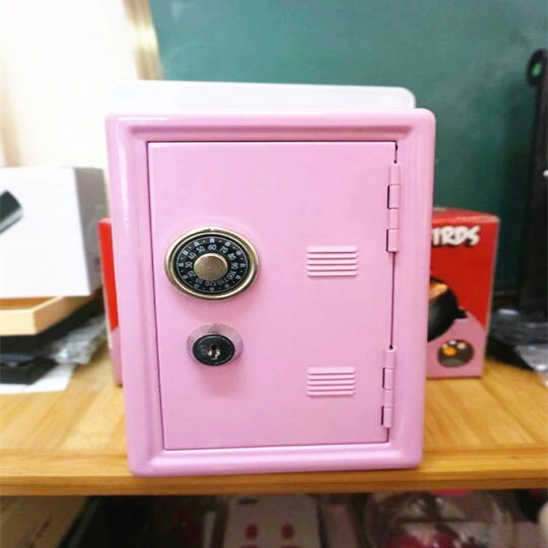 Мини ATM хранения Копилка 18 см Безопасный деньги банку Детская комната Desktop шкаф