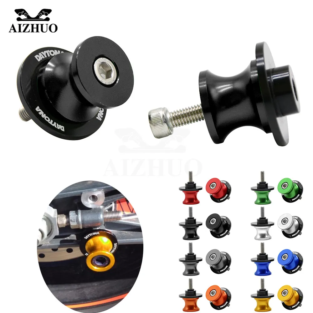 8MM Motorcycle Accessories Swingarm Sliders Spools Daytona Logo For Triumph Daytona 675 2006 2007 2008 2009-2012 675R 2011-2012