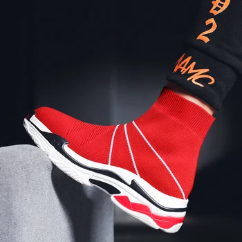 

Men High top Height Increase Chunky Sneakers Women Men Breathable Flats Platform Women Shoes Unisex slip on sport Footwear