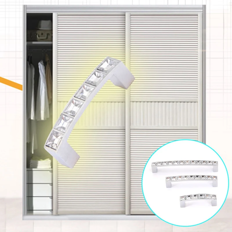 Современные дверные ручки со стразами выдвижные ящики модная ручка для шкафа и