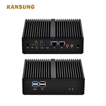 

KANSUNG Mini PC Intel Celeron 3215u Support Linux Ubuntu Win Fanless Micro Computer 2 Gigabit NIC Little Box PC K3215US4