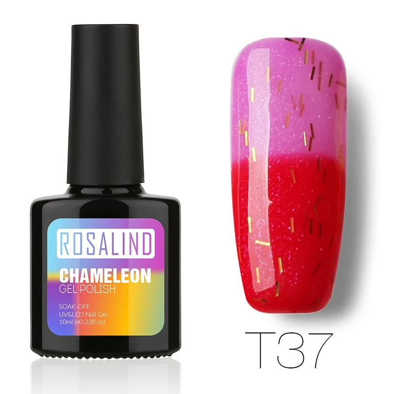 T37 ROSALIND гель 1S 10 мл хамелеон, изменяющийся от температуры УФ гель лак для ногтей светодиодный гель лак для наращивания ногтей дизайн маникюра - Цвет: T37