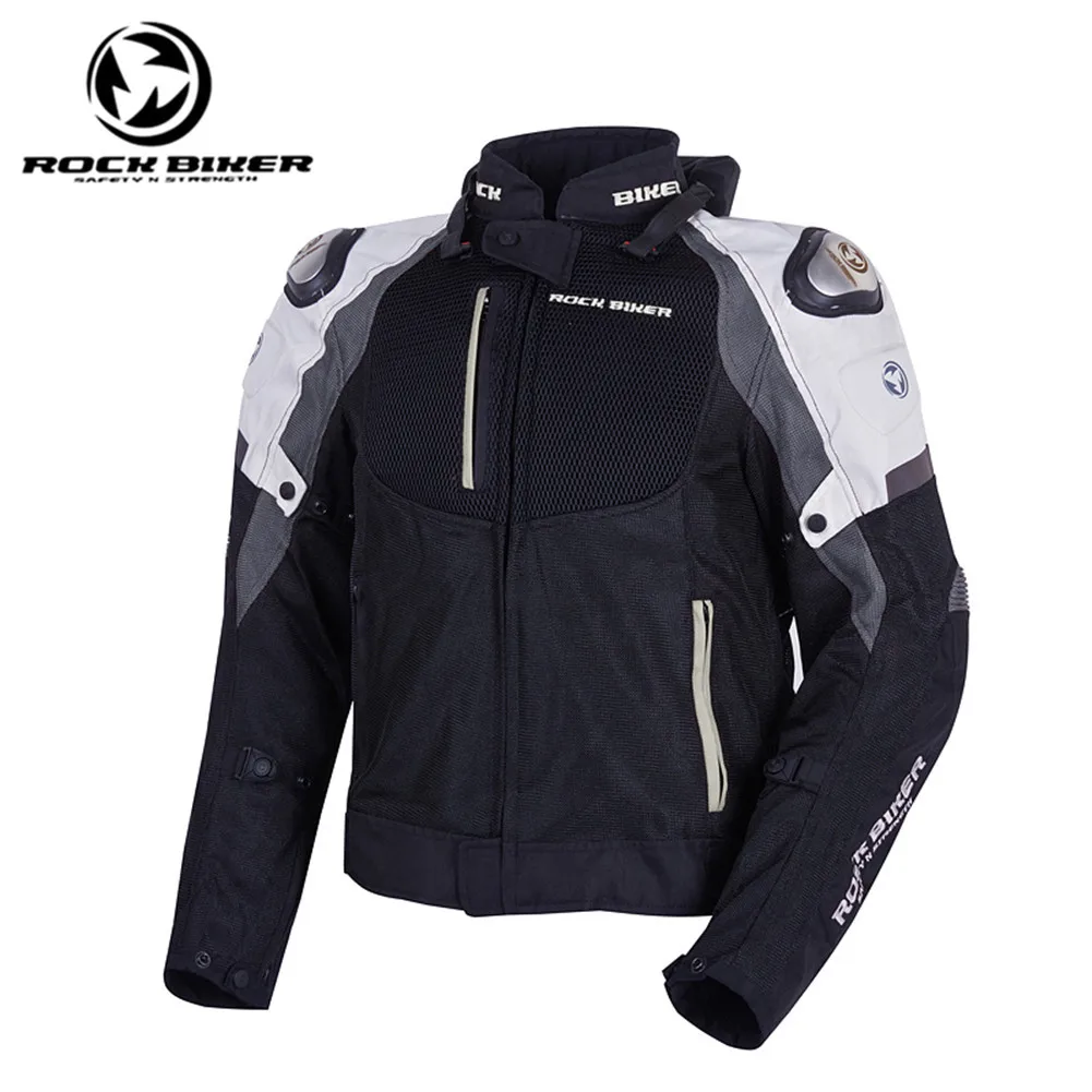 Rock Biker Protective Motorcycle Jacket Breathable Summer Mesh Off road