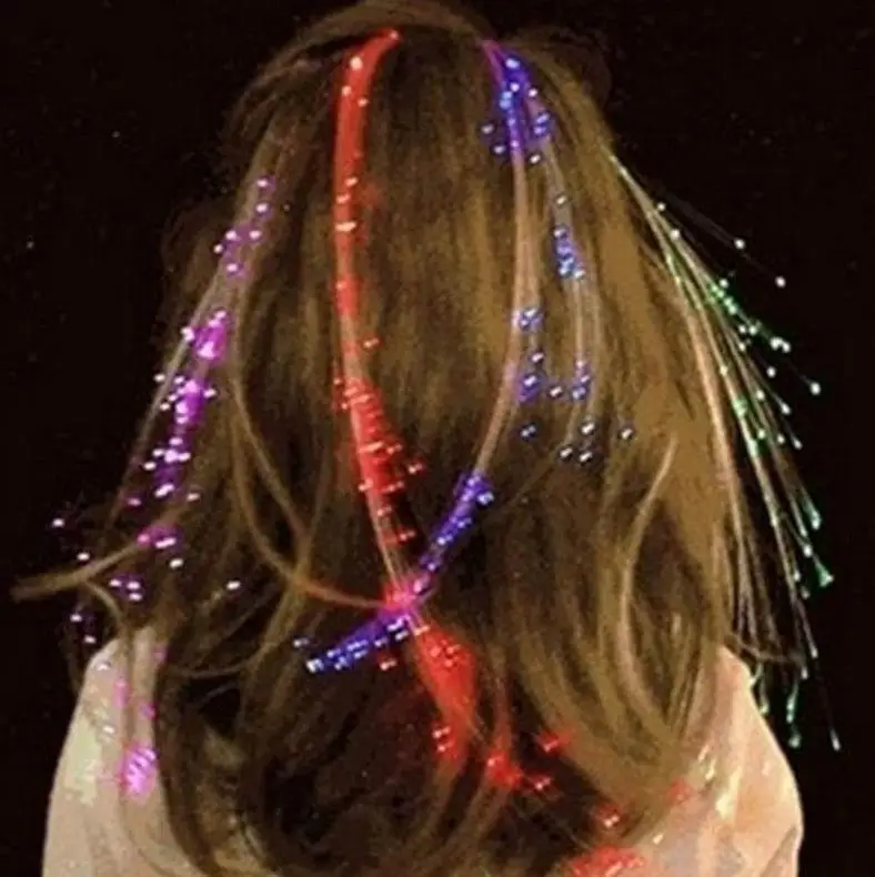 Светодиодные, мигающие, для волос оплетка светящаяся Люминесцентная заколка для волос Novetly украшение для волос девочки светодиодный игрушки новогодние вечерние подарок на Рождество