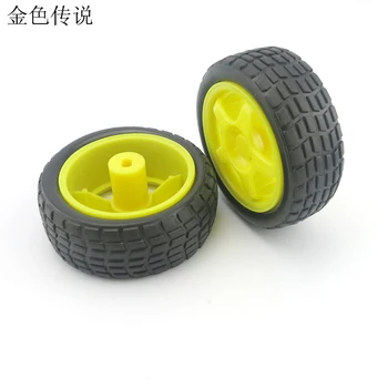 

4pcs JMT 65 * 26mm Flat Diameter 5.3 Wheel Rubber Tire DIY Trolley Accessory Robot Model Car Spare Parts F19183