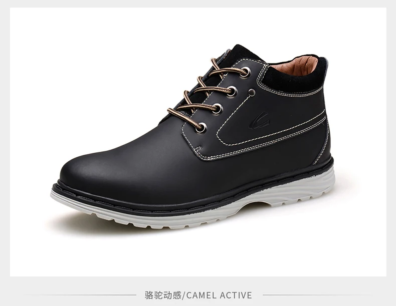 Camel/теплые зимние мужские ботинки; ботинки из натуральной кожи; Мужская зимняя обувь; мужские ботинки на меху в стиле милитари; Мужская обувь; zapatos hombre