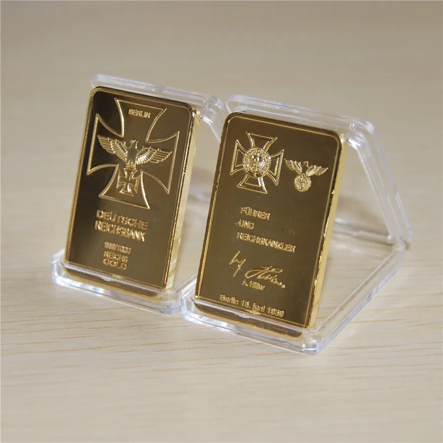 

1 OZ German Eagle gold bullion bar Deutsche Reichsbank 999/1000 Reichs Gold bar free shipping 15pcs/lot