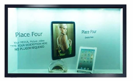 43 дюймов рекламный прозрачный ЖК-дисплей с сенсорным экраном с ОС Windows или Android