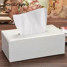 Модный Белый крокодил Прямоугольник Деревянный кожаный держатель для салфеток деревянная коробка для салфеток Салфетка держатель для домашнего декора PZJH002