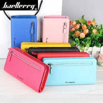 

Women High Capacity Wallet Long PU Leather Zipper Clutch Coin Cards Purse Wristlet Handbag Best Sale-WT
