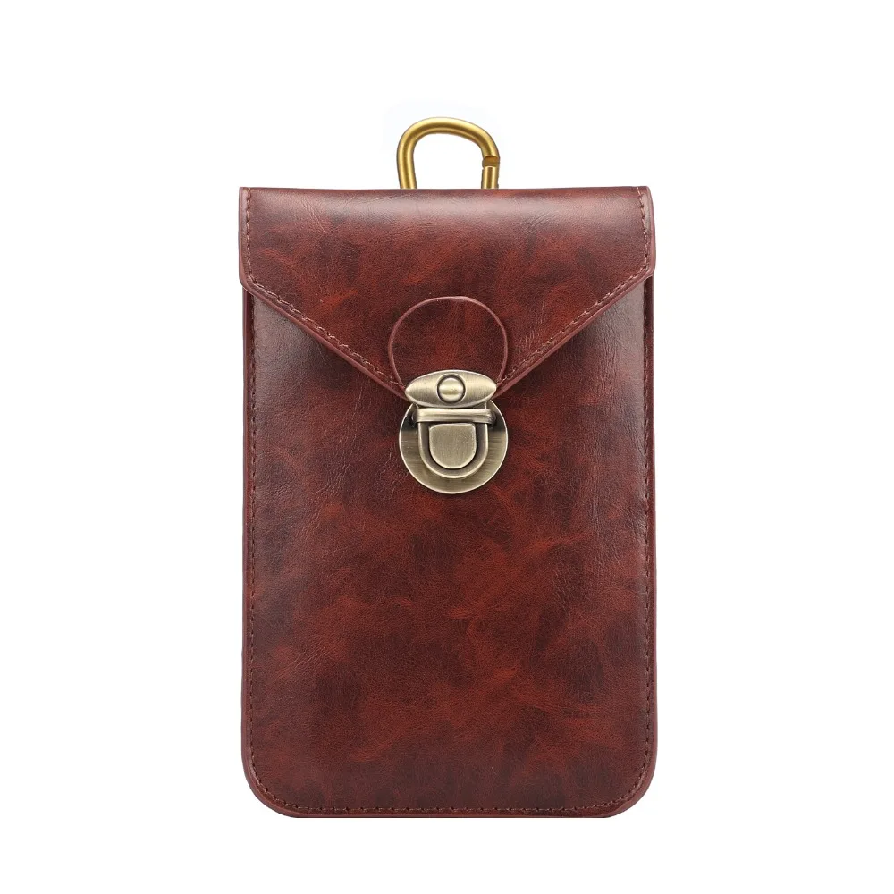 

PU Leather Holster Mini Mobile Phone Bag Casual Change Purse Flip Buckle Case Waist Belt Bag for Samsung Galaxy A3 A5 2016 2017