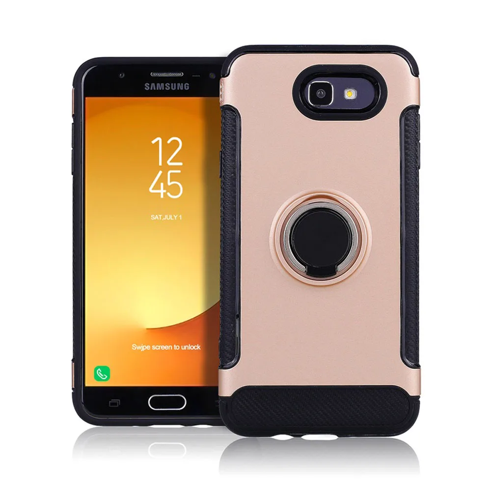 

2in1 Armor Case With Magnet Ring Stand Bracket Cover For Samsung Galaxy J3 Emerge/J3 2017/Luna Pro/J7 V 2017 Perx (US Version)