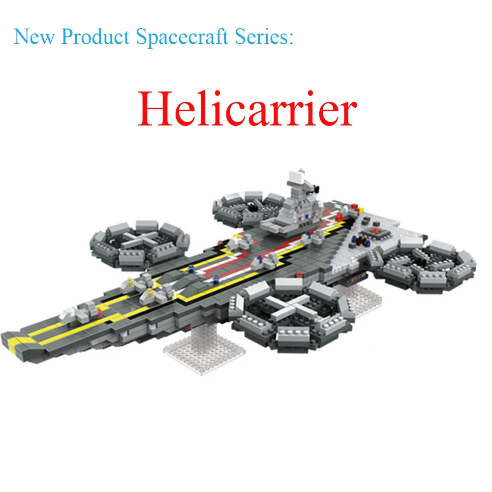 

New design toys spacecraft series The Marvel Avengers Helicarrier HC 1011 diamond blocks free shipping In the hot