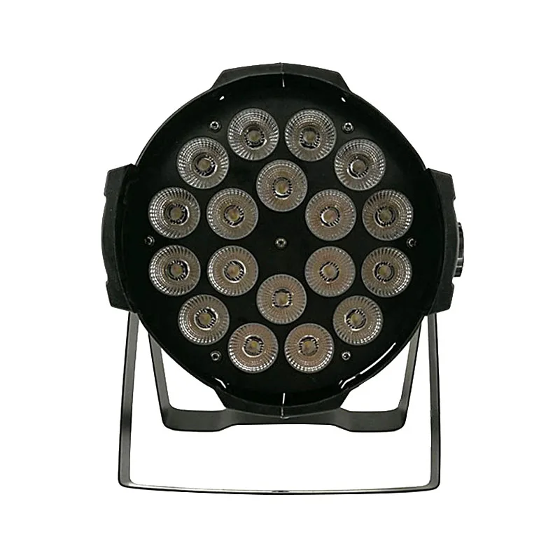 

Disco 6 DMX Channels Lamp LED Flat Par 18x12W RGBW 4IN1 Aluminum Alloy Flat Par For DJ Disco Professional Stage Pub