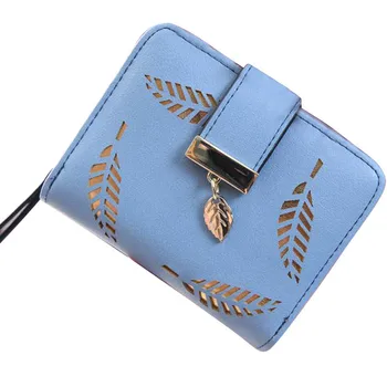 

Women Bag Leaf Bifold Wallet Leather Clutch Card Holder Purse Handbag portafoglio donna billeteras para mujer monederos clip