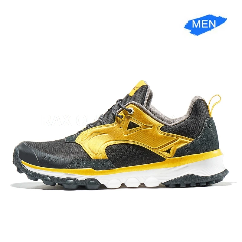 RAX, зимняя дышащая Спортивная обувь для мужчин, Zapatos De Hombre, мужская уличная спортивная обувь, кроссовки для бега для женщин, обувь для бега - Цвет: Hei Men run shoes