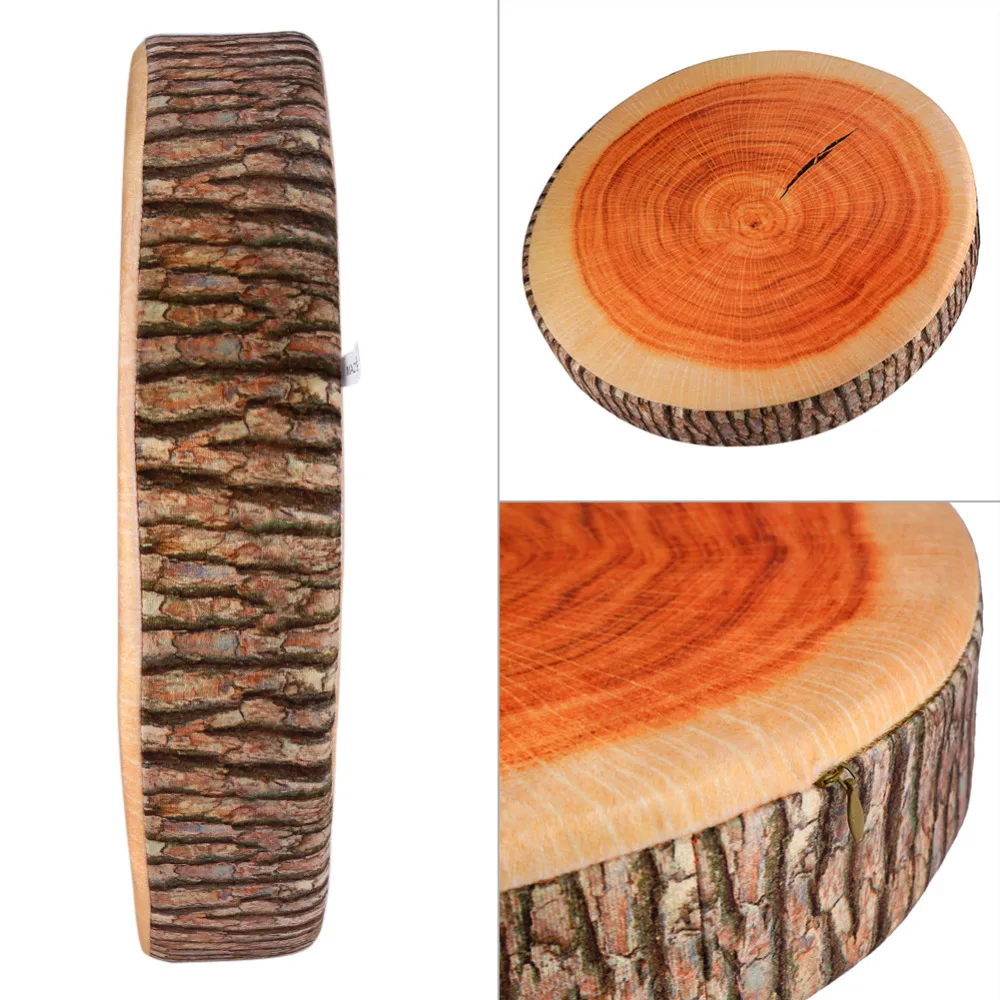 Soft Seat Cushion Office Round Wood Pillow Plush Cushion Chair