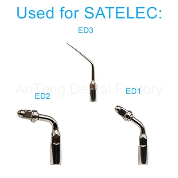 

3PCS Dental Tips Ultrasonic Scaler Endodontic File scaling Tips For ED1 ED2 ED3 Fit For/Satelec DTE Dental Material