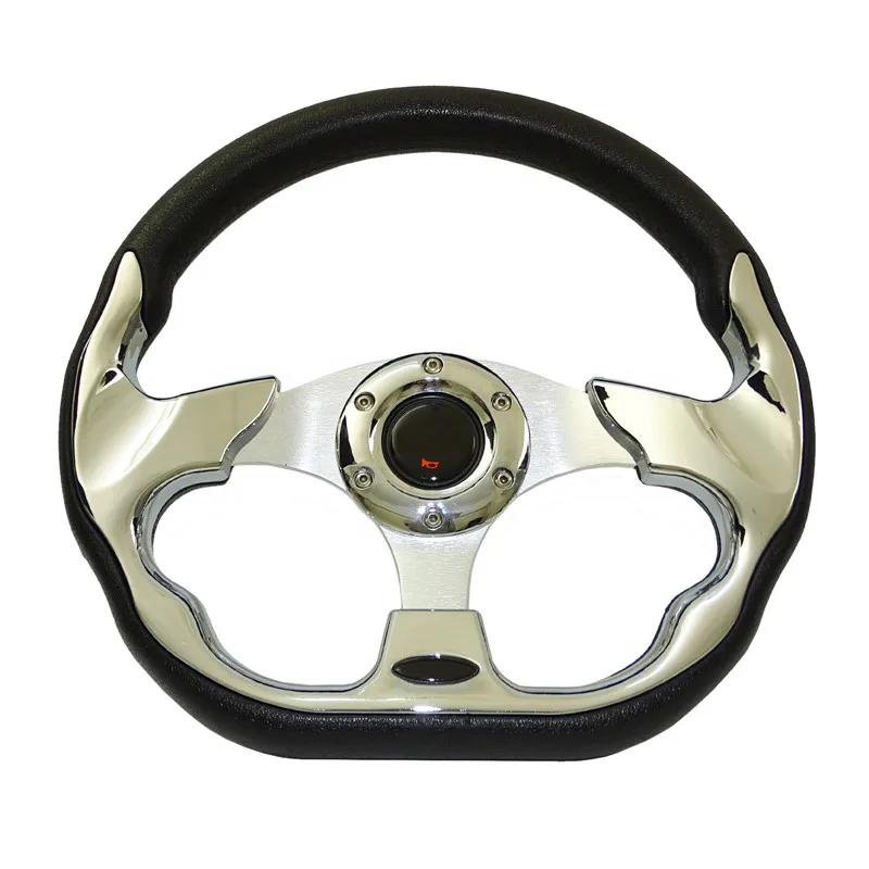 Waase Универсальный рулевого колеса 320 мм ПВХ кожа гоночные перчатки спортивные авто рулевое колесо с роговыми пуговицами 12,5 дюйм(ов