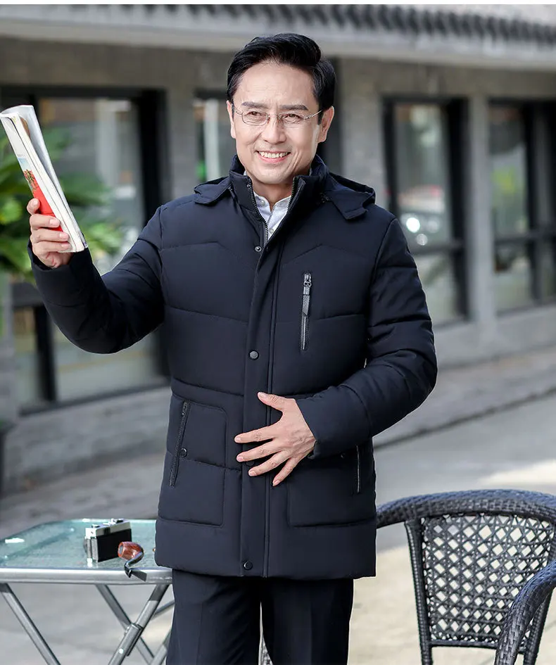 ZOGAA/Новинка года, модные зимние мужские парки для папы,, Grande, мужские парки из хлопка, большие размеры L-4XL, бархатные толстые мужские хлопковые парки, Лидер продаж