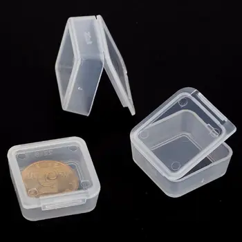 

Small Square Plastic Clear Transparent Collection Container Case Storage Box Coin Capsules Holders 2.6*2.6*1CM F20173137