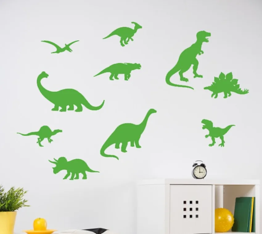 KAIRNE Stickers Muraux de Chambre D/'enfant//Bébé,Sticker de Dniosaure,Autocollant Muraux de Dinosaure Lumineux,Autocollant Mural Animaux Coloré,Sticker Mural Fluorescent Décoration Chambre Garçon//Fille