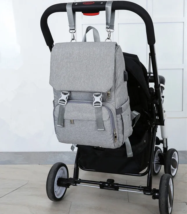 Модные водонепроницаемая сумка для подгузников для беременных большой емкости USB Детская Сумка Дорожная Рюкзак дизайнерская сумка для