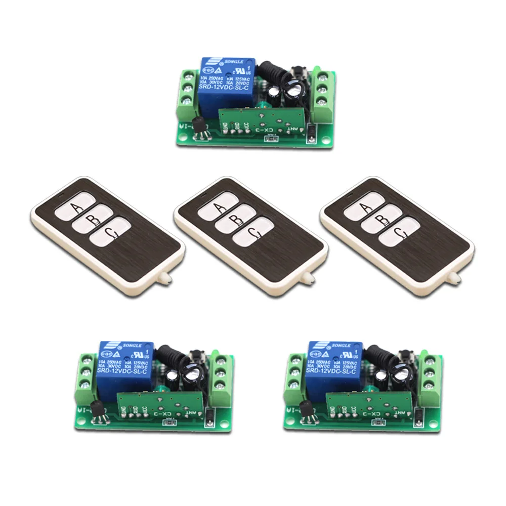 Hot Selling DC9V 12V 24V Smart Home Remote Controller Wireless Universal Switch with 3Buttons 3Transmitter +3Receiver 315/433MHZ Hot Selling DC9V 12V 24V Smart Home Remote Controller Wireless Universal Switch with 3Buttons 3Transmitter +3Receiver 315/433MHZ