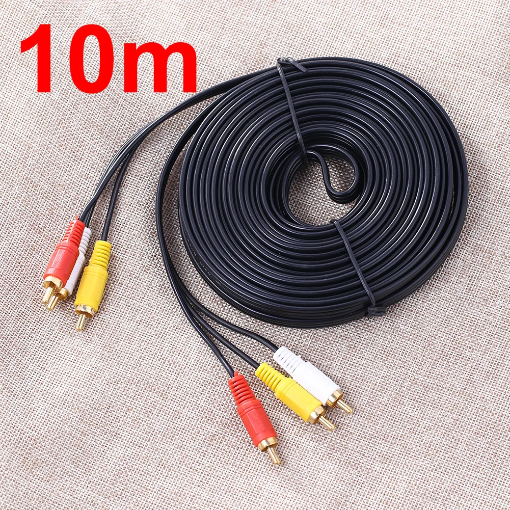 10 м 3 RCA штекер Штекер Аудио Видео AV кабель для телевизора удлинитель